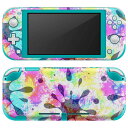 igsticker Nintendo Switch Lite 専用 デザインスキンシール 全面 ニンテンドー スイッチ ライト 専用 ゲーム機 カバー アクセサリー フィルム ステッカー エアフリー 012603 カラフル ペイント 花火