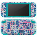 igsticker Nintendo Switch Lite 専用 デザインスキンシール 全面 ニンテンドー スイッチ ライト 専用 ゲーム機 カバー アクセサリー フィルム ステッカー エアフリー 012618 英語 文字 青(2)