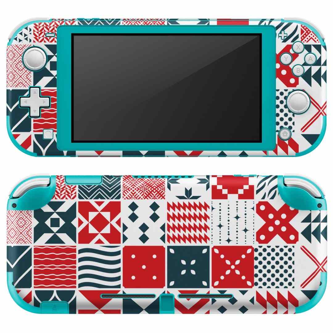 igsticker Nintendo Switch Lite 専用 デザインスキンシール 全面 ニンテンドー スイッチ ライト 専用 ゲーム機 カバー アクセサリー フィルム ステッカー エアフリー 012720 キルティング　マーク　記号