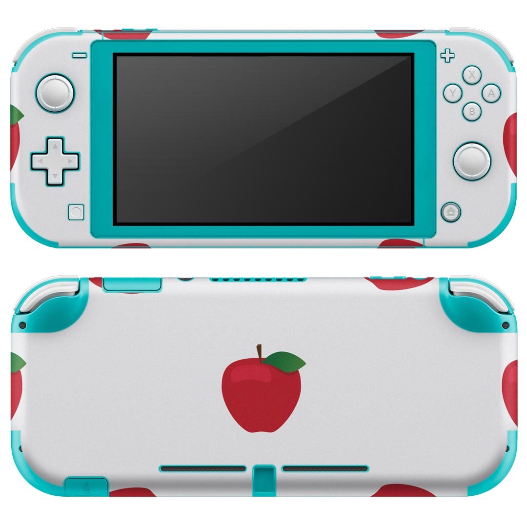 igsticker Nintendo Switch Lite 専用 デザインスキンシール 全面 ニンテンドー スイッチ ライト 専用 ゲーム機 カバー アクセサリー フィルム ステッカー エアフリー 012729 リンゴ 果物 マーク