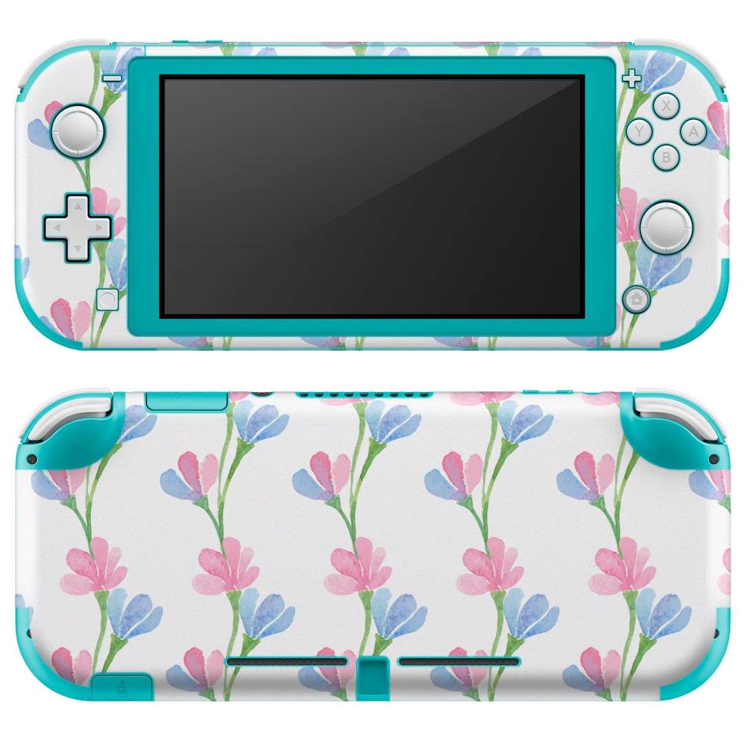 igsticker Nintendo Switch Lite 専用 デザインスキンシール 全面 ニンテンドー スイッチ ライト 専用 ゲーム機 カバー アクセサリー フィルム ステッカー エアフリー 012733 花　花柄　パステル