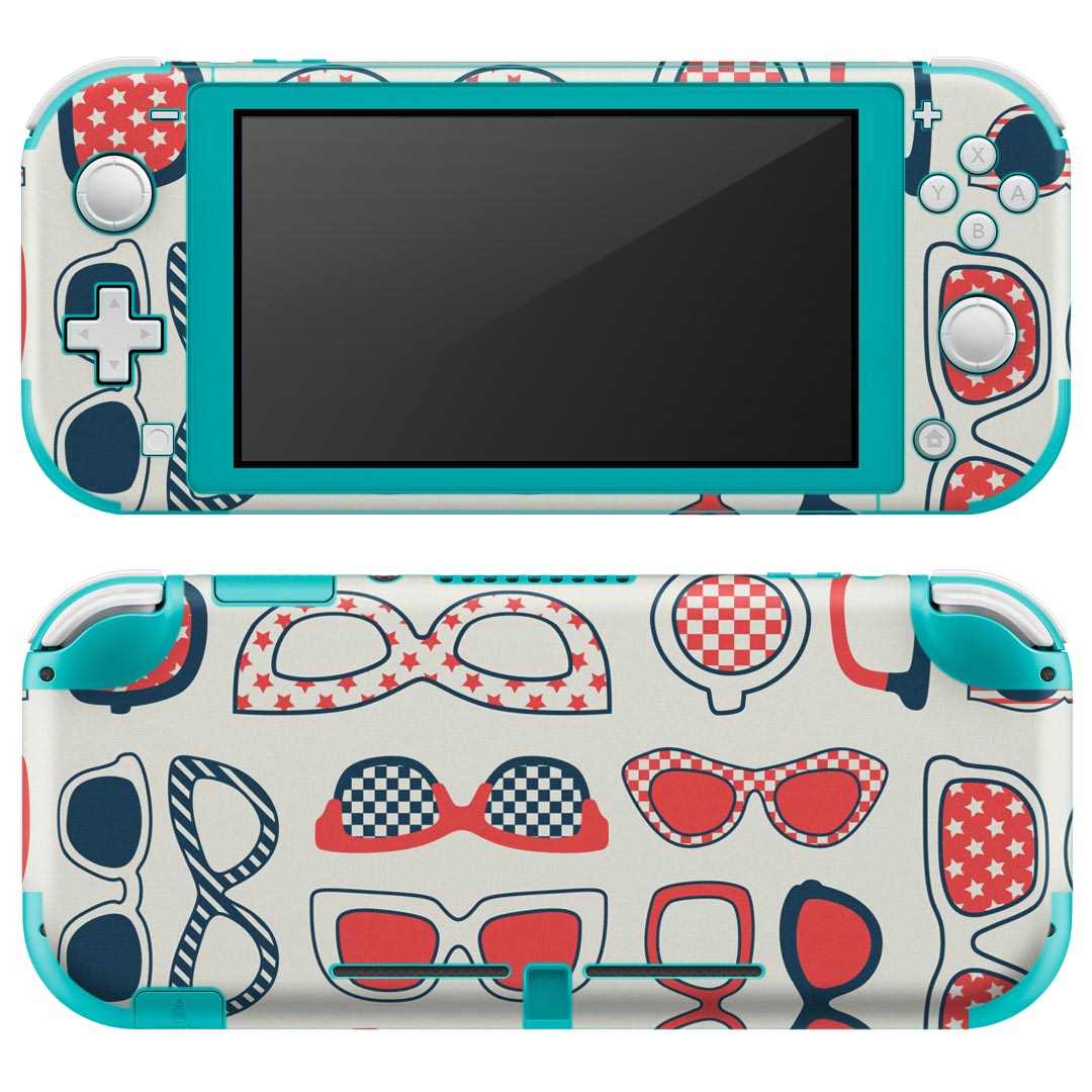 igsticker Nintendo Switch Lite 専用 デザインスキンシール 全面 ニンテンドー スイッチ ライト 専用 ゲーム機 カバー アクセサリー フィルム ステッカー エアフリー 012746 サングラス　眼鏡　おしゃれ