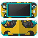 igsticker Nintendo Switch Lite 専用 デザインスキンシール 全面 ニンテンドー スイッチ ライト 専用 ゲーム機 カバー アクセサリー フィルム ステッカー エアフリー 012748 サングラス ヒゲ 黄色