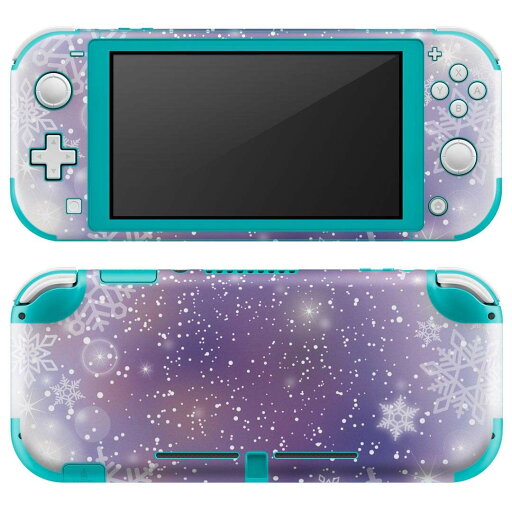 igsticker Nintendo Switch Lite 専用 デザインスキンシール 全面 ニンテンドー スイッチ ライト 専用 ゲーム機 カバー アクセサリー フィルム ステッカー エアフリー 012806 空 夜空 雪