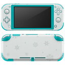 igsticker Nintendo Switch Lite 専用 デザインスキンシール 全面 ニンテンドー スイッチ ライト 専用 ゲーム機 カバー アクセサリー フィルム ステッカー エアフリー 012839 雪 結晶 冬(2)