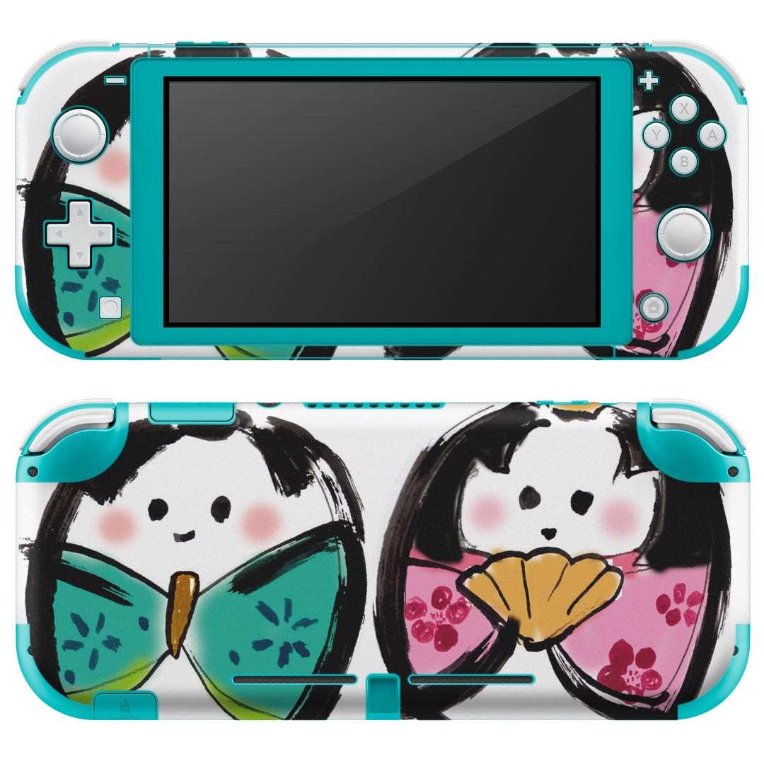 igsticker Nintendo Switch Lite 専用 デザインスキンシール 全面 ニンテンドー スイッチ ライト 専用 ゲーム機 カバー アクセサリー フィルム ステッカー エアフリー 012853 ひな祭り　和　節句