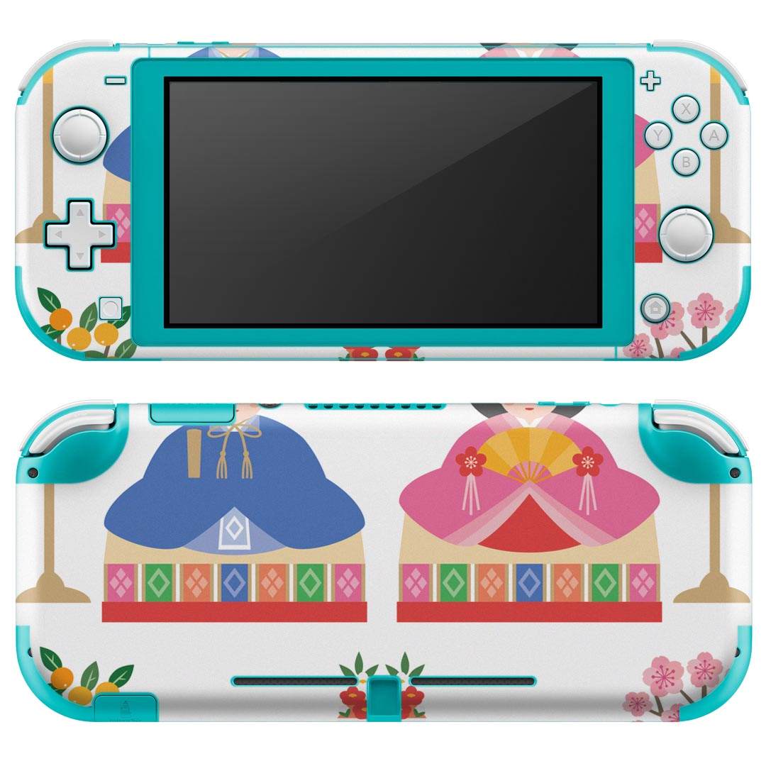 igsticker Nintendo Switch Lite 専用 デザインスキンシール 全面 ニンテンドー スイッチ ライト 専用 ゲーム機 カバー アクセサリー フィルム ステッカー エアフリー 012866 ひな祭り 和 節句