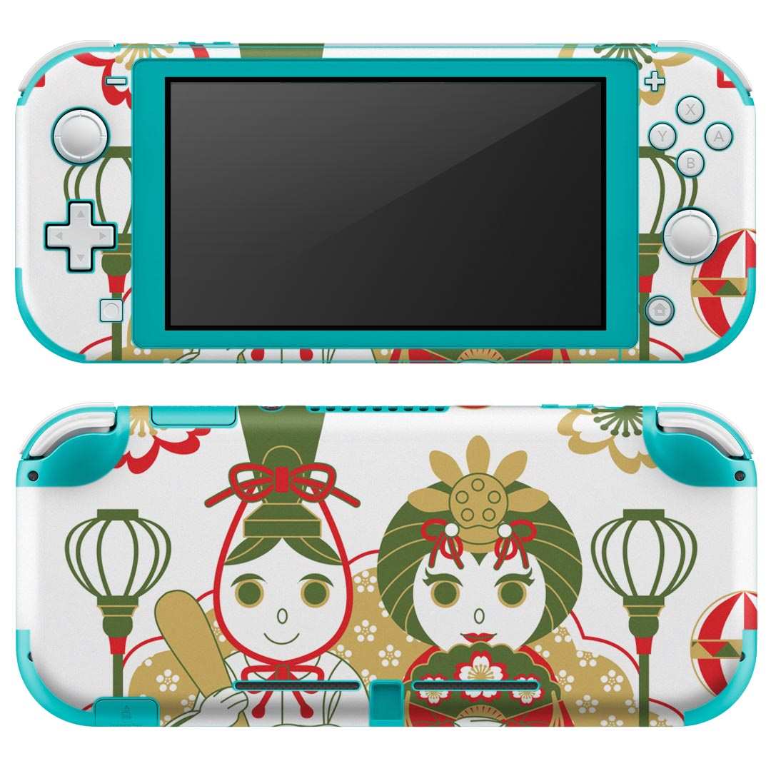 igsticker Nintendo Switch Lite 専用 デザインスキンシール 全面 ニンテンドー スイッチ ライト 専用 ゲーム機 カバー アクセサリー フィルム ステッカー エアフリー 012867 ひな祭り 和 節句