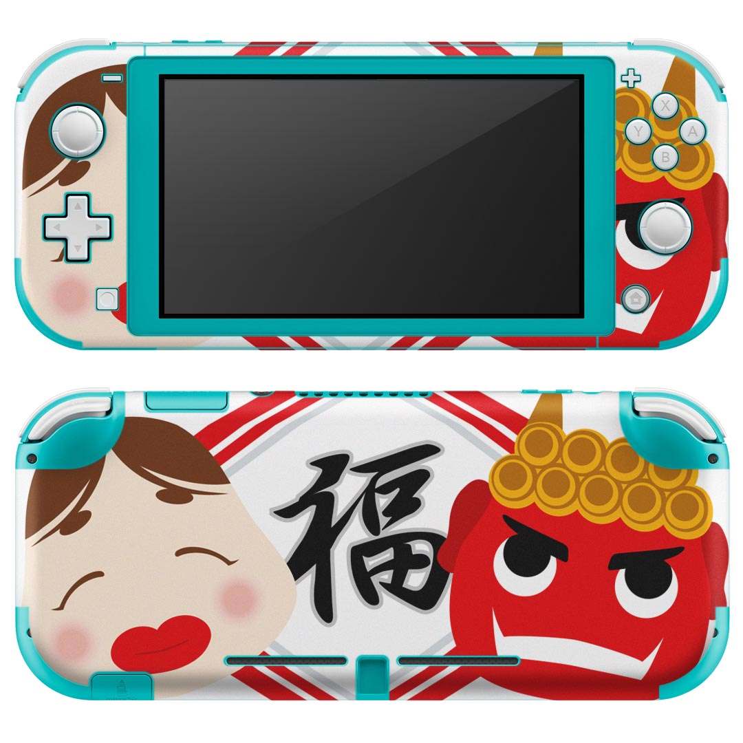 igsticker Nintendo Switch Lite 専用 デザインスキンシール 全面 ニンテンドー スイッチ ライト 専用 ゲーム機 カバー アクセサリー フィルム ステッカー エアフリー 012869 節分 鬼 豆
