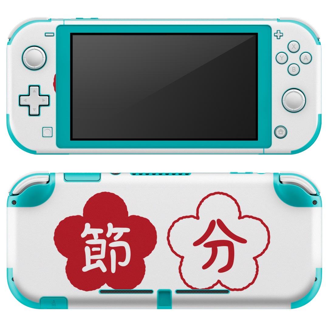 igsticker Nintendo Switch Lite 専用 デザインスキンシール 全面 ニンテンドー スイッチ ライト 専用 ゲーム機 カバー アクセサリー フィルム ステッカー エアフリー 012871 節分 鬼 恵方巻