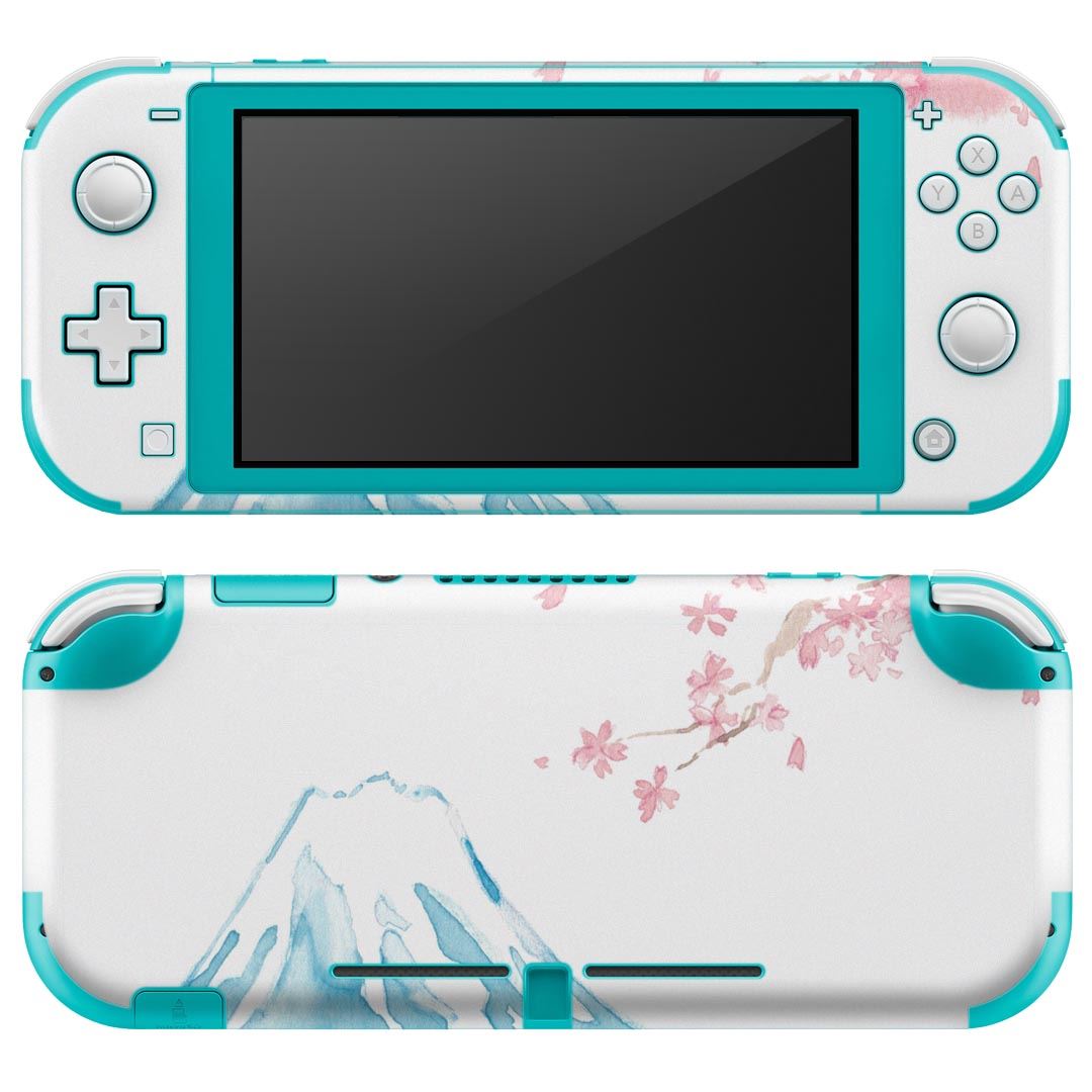 igsticker Nintendo Switch Lite 専用 デザインスキンシール 全面 ニンテンドー スイッチ ライト 専用 ゲーム機 カバー アクセサリー フィルム ステッカー エアフリー 012914 富士山 桜 日本