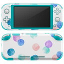 igsticker Nintendo Switch Lite 専用 デザインスキンシール 全面 ニンテンドー スイッチ ライト 専用 ゲーム機 カバー アクセサリー フィルム ステッカー エアフリー 012951 水玉 斑点 パステル(2)