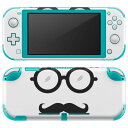 igsticker Nintendo Switch Lite 専用 デザインスキンシール 全面 ニンテンドー スイッチ ライト 専用 ゲーム機 カバー アクセサリー フィルム ステッカー エアフリー 012975 めがね ヒゲ 英字(2)