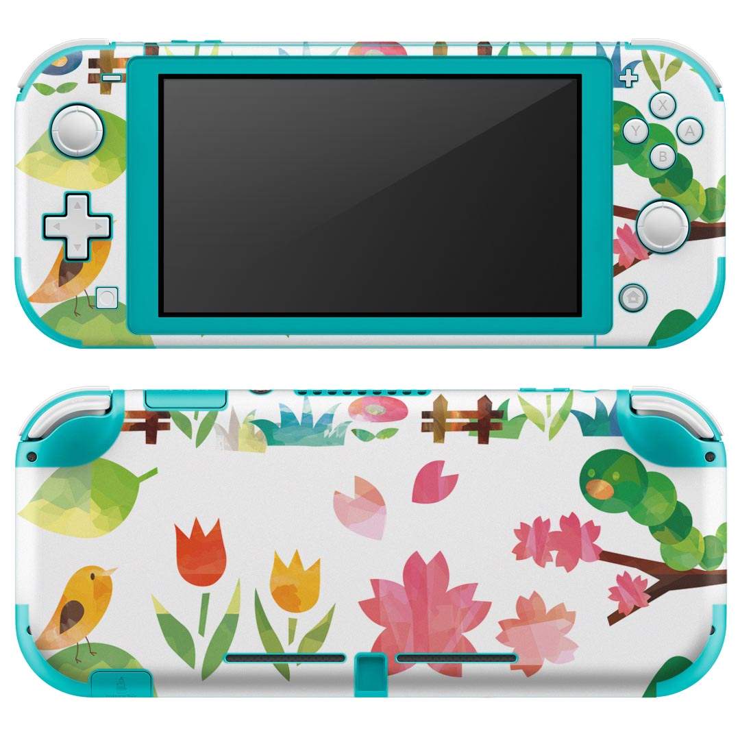 igsticker Nintendo Switch Lite 専用 デザインスキンシール 全面 ニンテンドー スイッチ ライト 専用 ゲーム機 カバー アクセサリー フィルム ステッカー エアフリー 012990 木 鳥 虫