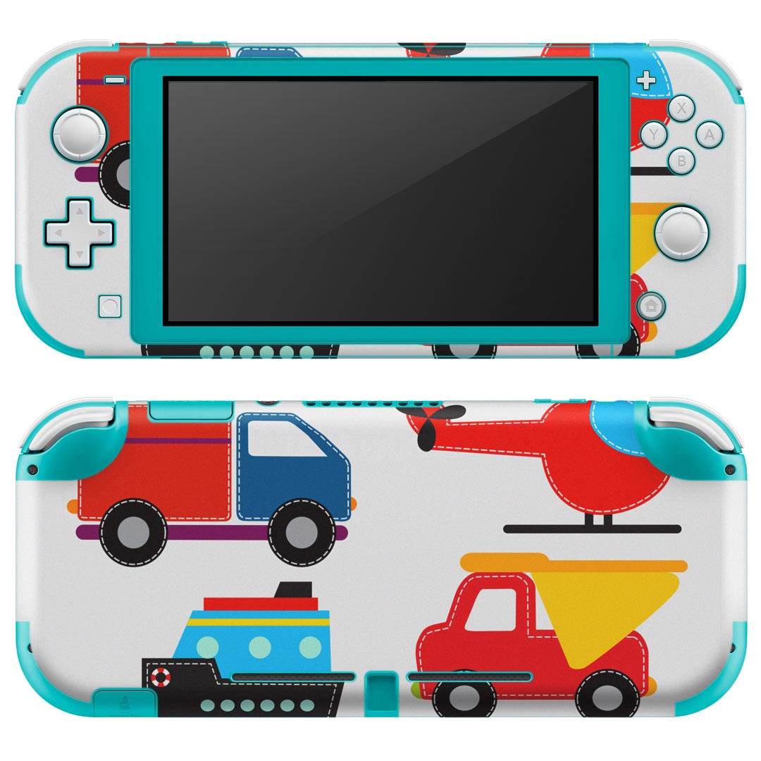 igsticker Nintendo Switch Lite 専用 デザインスキンシール 全面 ニンテンドー スイッチ ライト 専用 ゲーム機 カバー アクセサリー フィルム ステッカー エアフリー 013166 乗り物　飛行機　車　船