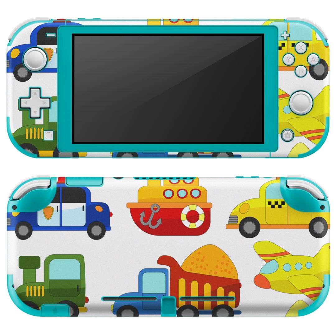 igsticker Nintendo Switch Lite 専用 デザインスキンシール 全面 ニンテンドー スイッチ ライト 専用 ゲーム機 カバー アクセサリー フィルム ステッカー エアフリー 013189 乗り物　飛行機　救急車