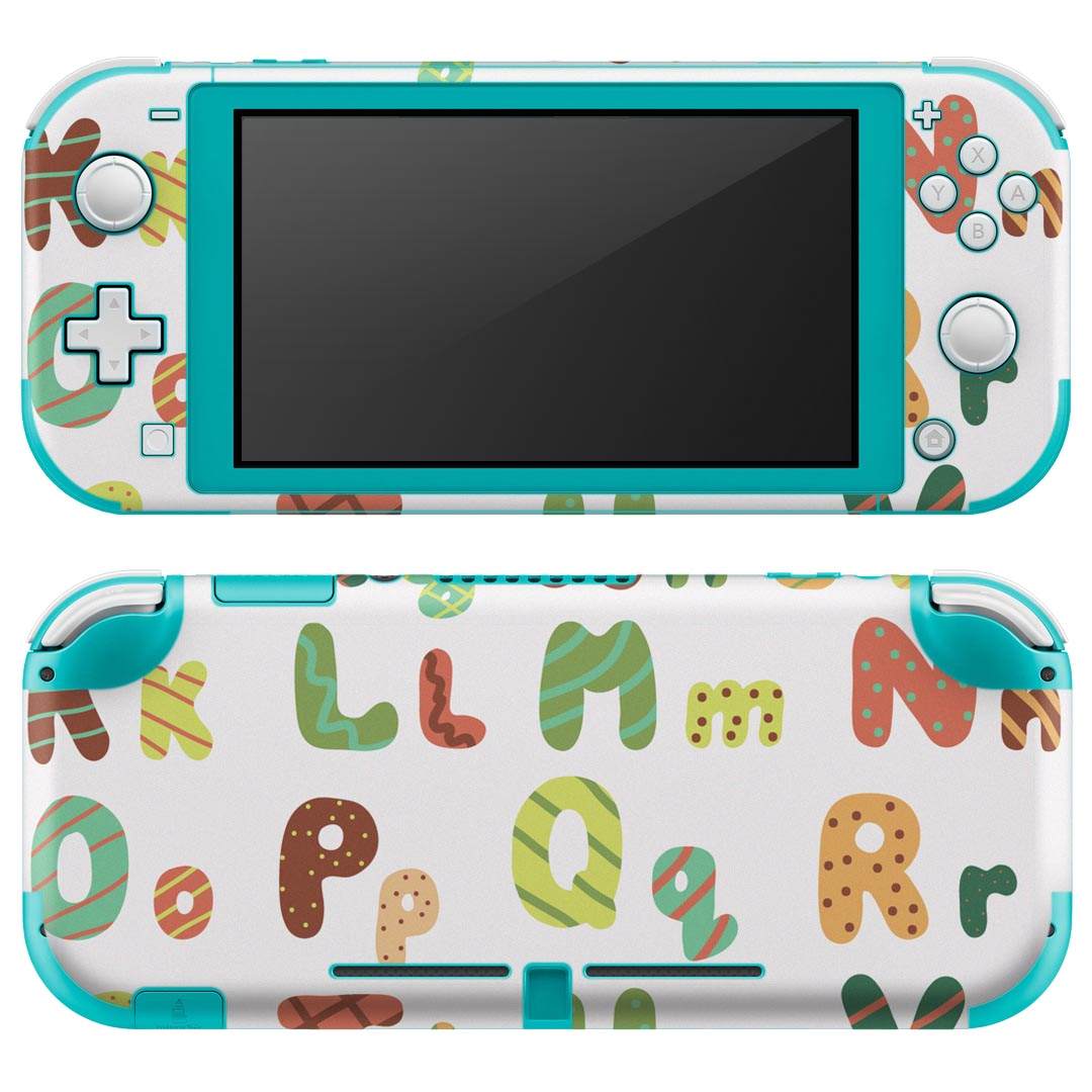 igsticker Nintendo Switch Lite 専用 デザインスキンシール 全面 ニンテンドー スイッチ ライト 専用 ゲーム機 カバー アクセサリー フィルム ステッカー エアフリー 013190 アルファベット　英語　文字