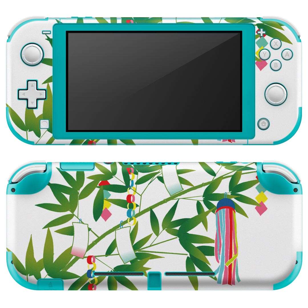 igsticker Nintendo Switch Lite 専用 デザインスキンシール 全面 ニンテンドー スイッチ ライト 専用 ゲーム機 カバー アクセサリー フィルム ステッカー エアフリー 013211 七夕 笹 イベント
