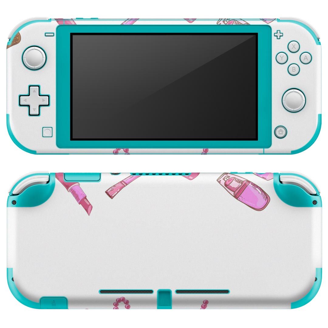 igsticker Nintendo Switch Lite 専用 デザインスキンシール 全面 ニンテンドー スイッチ ライト 専用 ゲーム機 カバー アクセサリー フィルム ステッカー エアフリー 013240 リップ　ピンク　おしゃれ