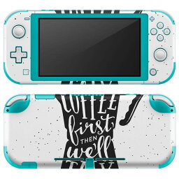 igsticker Nintendo Switch Lite 専用 デザインスキンシール 全面 ニンテンドー スイッチ ライト 専用 ゲーム機 カバー アクセサリー フィルム ステッカー エアフリー 013246 コーヒー　英語　文字