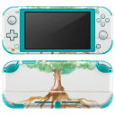 igsticker Nintendo Switch Lite 専用 デザインスキンシール 全面 ニンテンドー スイッチ ライト 専用 ゲーム機 カバー アクセサリー フィルム ステッカー エアフリー 013277 木 水彩 絵