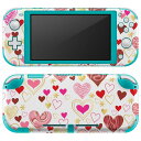 igsticker Nintendo Switch Lite 専用 デザインスキンシール 全面 ニンテンドー スイッチ ライト 専用 ゲーム機 カバー アクセサリー フィルム ステッカー エアフリー 013309 ハート かわいい ピンク