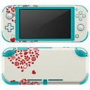 igsticker Nintendo Switch Lite 専用 デザインスキンシール 全面 ニンテンドー スイッチ ライト 専用 ゲーム機 カバー アクセサリー フィルム ステッカー エアフリー 013323 ハート バラ 花