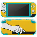 igsticker Nintendo Switch Lite 専用 デザインスキンシール 全面 ニンテンドー スイッチ ライト 専用 ゲーム機 カバー アクセサリー フィルム ステッカー エアフリー 013324 手　イラスト　黄色