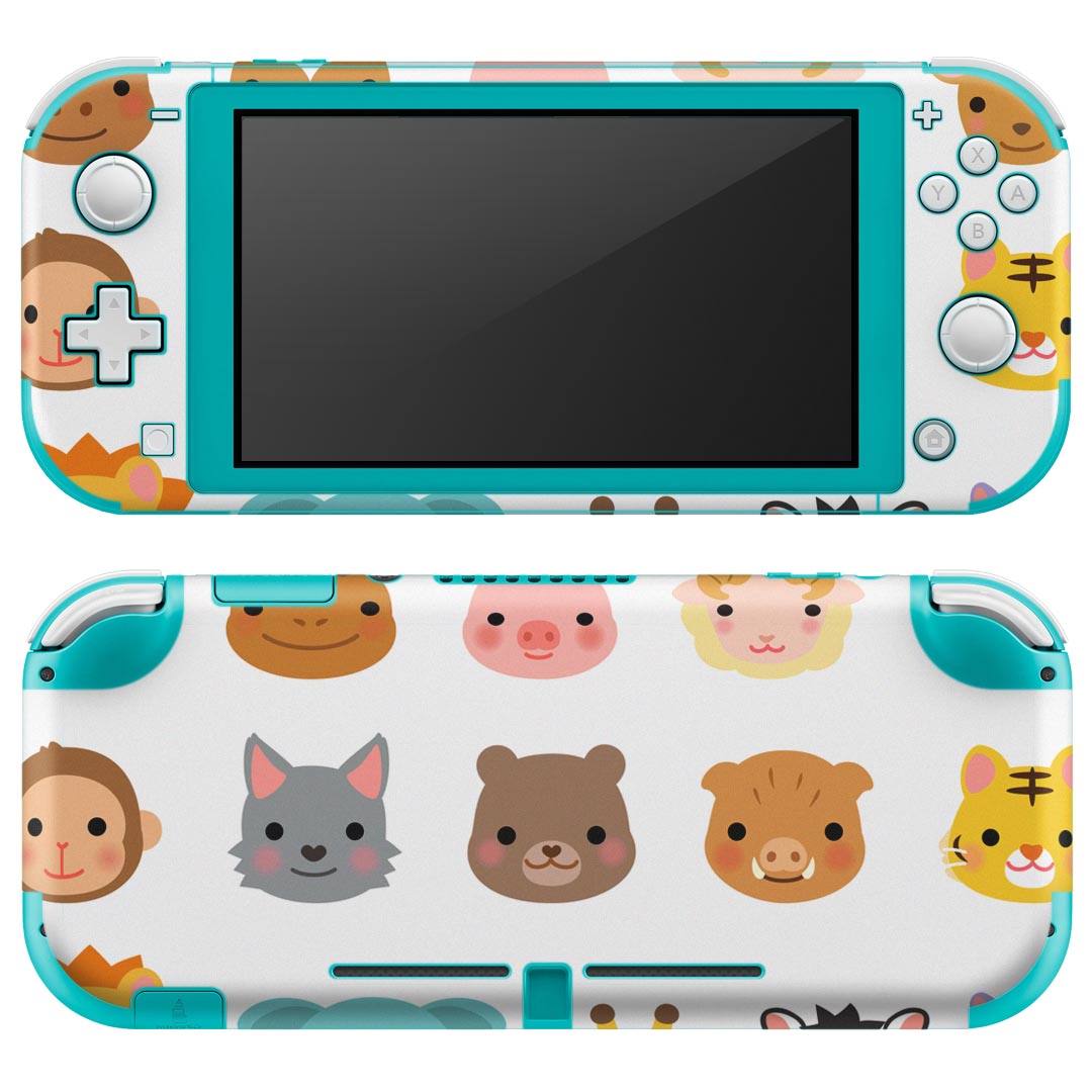 igsticker Nintendo Switch Lite 専用 デザインスキンシール 全面 ニンテンドー スイッチ ライト 専用 ゲーム機 カバー アクセサリー フィルム ステッカー エアフリー 013339 動物　イラスト　かわいい