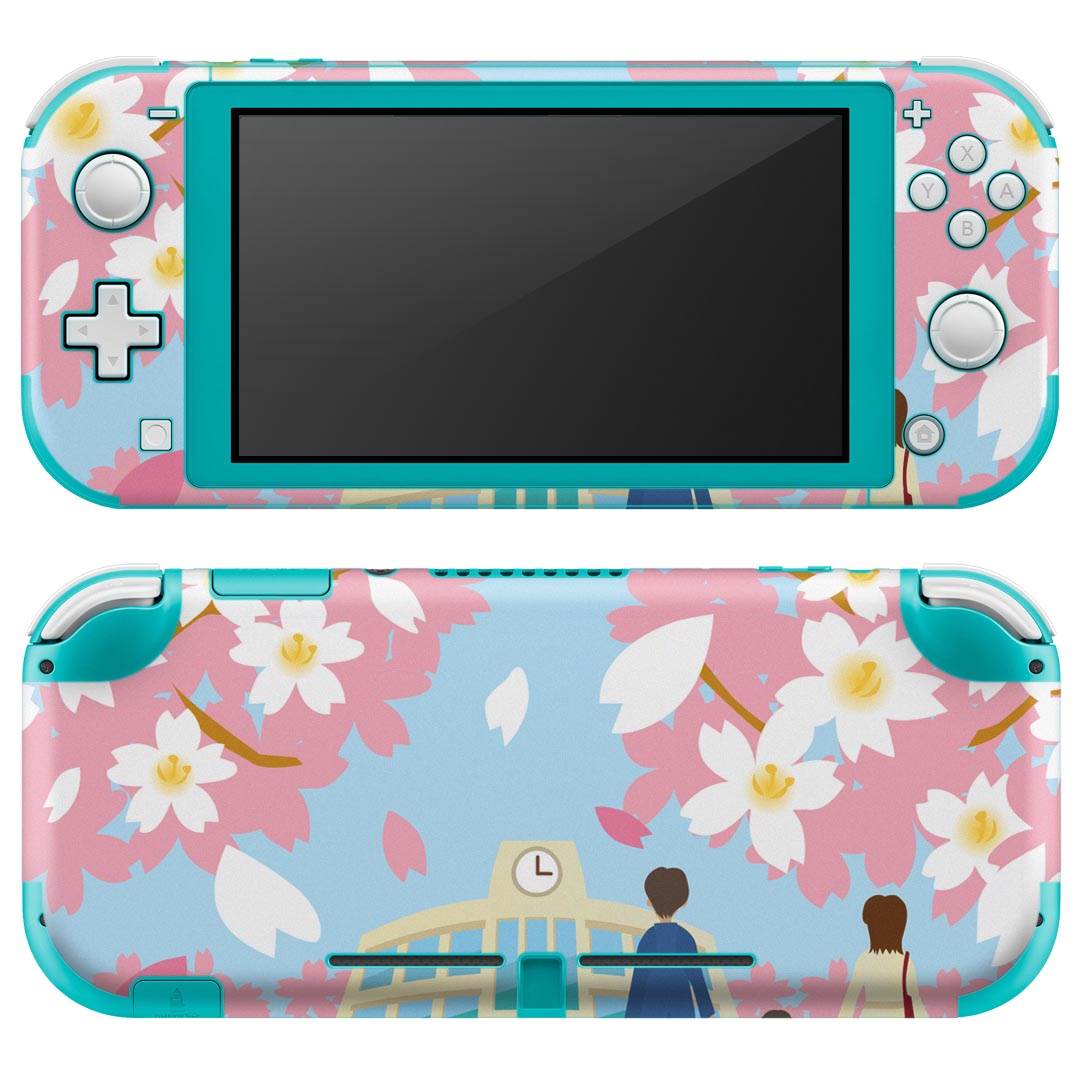 igsticker Nintendo Switch Lite 専用 デザインスキンシール 全面 ニンテンドー スイッチ ライト 専用 ゲーム機 カバー アクセサリー フィルム ステッカー エアフリー 013354 桜 春 入学