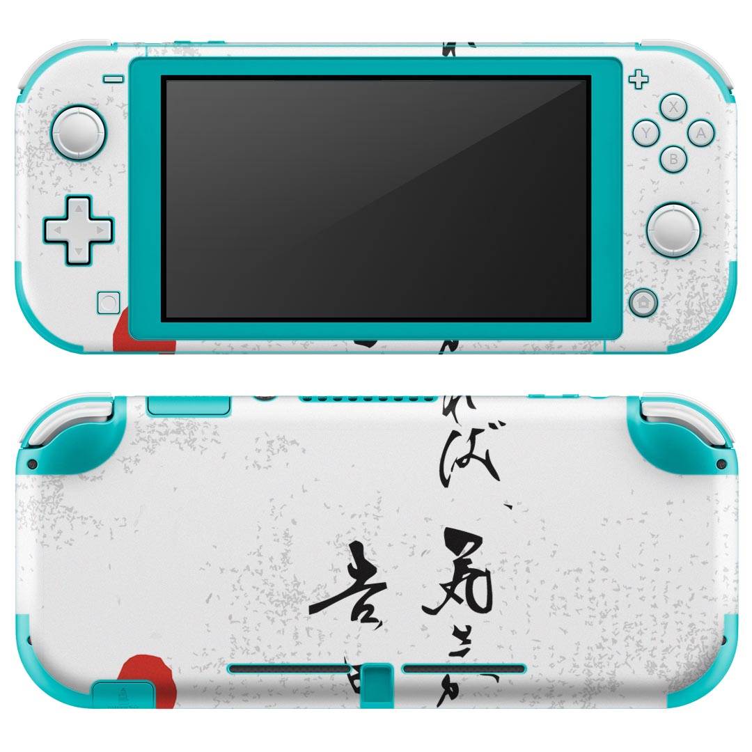 製品名 Nintendo Switch Lite専用 デザインスキンシール セット内容 Nintendo Switch Lite本体用スキンシール（裏表）各1枚 ※液晶側シールは2パーツに分かれていますニンテンドースイッチライト専用です。据え置き機のSwitch本体やJoyコンには対応していません。 商品特徴 3M社製の再剥離性シートを素材に採用し、細かな位置調整がしやすく貼り直しが容易です。また、エアフリーでもありますので気泡が簡単に逃げるので、キレイに貼ることができます。専用の業務プリンターを使い、商品画像と遜色のない美しい印刷仕上がり。 注意事項 画像はサンプルですので、ご覧の環境によっては多少色味に違いを感じる場合がございます。 イメージと違った、モニターと色味が異なるという理由での交換や返金はご対応出来かねます。スキンシールのみの販売で、ニンテンドースイッチ本体などは付属しません。シワができた場合、ドライヤーなどで軽く温め、外側に向けてシワを伸ばすように貼ってください。初回貼付時の位置調整や貼り直しは可能ですが、しっかりと押し付けて接着させた後の再剥離、再利用は保証しておりません。また接着部に油分や汚れが付着しますと角の部分は剥がれやすくなりますので、貼付時はあまり触れないようにご注意ください。無地のセミグロスシートにデザインをプリントした商品で、デコなどの加工はございません。 凹凸や光沢があるように見えたり布地や金属を素材にしたように見える商品もありますが、デザインの図版によるものです。印刷時に微妙な画像のズレが生じる場合がございます。ご注文後に1点1点制作する受注生産品の為、不良品以外のご返品や交換は固くお断りします。 商品発送 完全受注生産のハンドメイド商品となりますので、既製品と比べて発送までお時間を頂いています。 基本的に決済確認後2?3営業日、最大で10営業日での発送となります。繁忙期や休業日明けの場合はさらに時間がかかる場合があります。 その際には別途メールにてご連絡致します。メール便の場合、発送日から到着までに2?4日ほどかかる場合が多く、紛失などの保障もご対応できかねます。あらかじめご了承下さい。