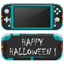 igsticker Nintendo Switch Lite 専用 デザインスキンシール 全面 ニンテンドー スイッチ ライト 専用 ゲーム機 カバー アクセサリー フィルム ステッカー エアフリー 013394 かぼちゃ ハロウィン 黒