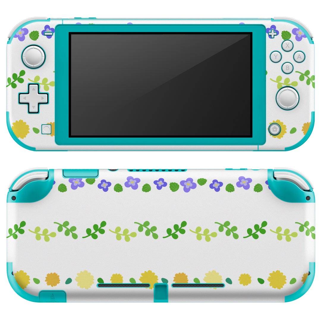 igsticker Nintendo Switch Lite 専用 デザインスキンシール 全面 ニンテンドー スイッチ ライト 専用 ゲーム機 カバー アクセサリー フィルム ステッカー エアフリー 013408 花 葉 植物