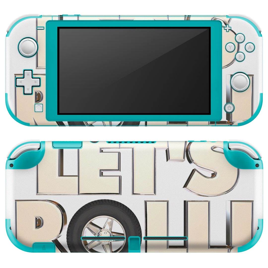 igsticker Nintendo Switch Lite 専用 デザインスキンシール 全面 ニンテンドー スイッチ ライト 専用 ゲーム機 カバー アクセサリー フィルム ステッカー エアフリー 013411 英語　文字　タイヤ