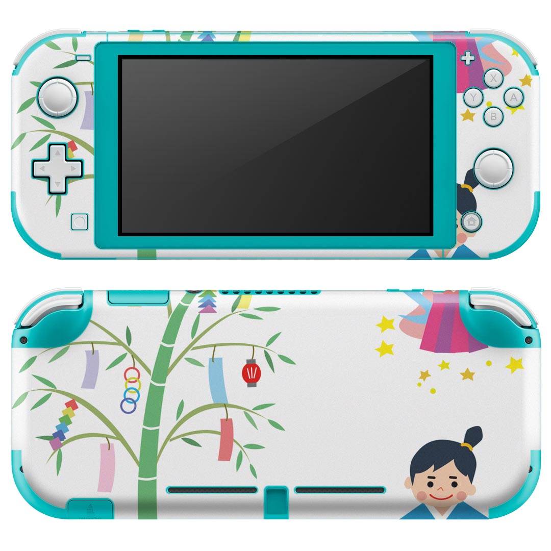 igsticker Nintendo Switch Lite 専用 デザインスキンシール 全面 ニンテンドー スイッチ ライト 専用 ゲーム機 カバー アクセサリー フィルム ステッカー エアフリー 013438 七夕 イベント 笹