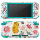 igsticker Nintendo Switch Lite 専用 デザインスキンシール 全面 ニンテンドー スイッチ ライト 専用 ゲーム機 カバー アクセサリー フィルム ステッカー エアフリー 013447 動物 鳥 猫(2)