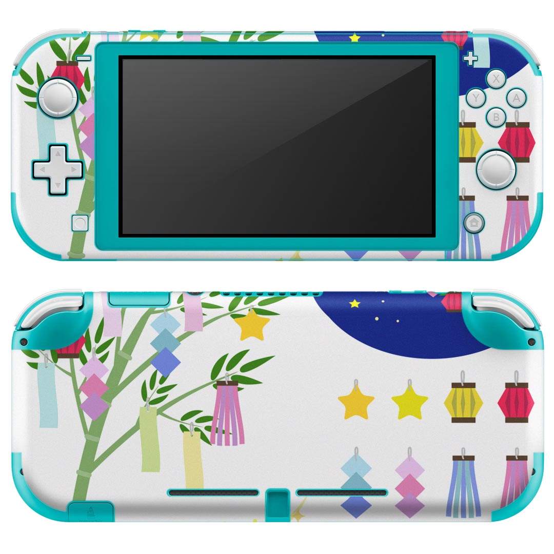 igsticker Nintendo Switch Lite 専用 デザインスキンシール 全面 ニンテンドー スイッチ ライト 専用 ゲーム機 カバー アクセサリー フィルム ステッカー エアフリー 013450 七夕 イベント 笹