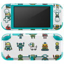 igsticker Nintendo Switch Lite 専用 デザインスキンシール 全面 ニンテンドー スイッチ ライト 専用 ゲーム機 カバー アクセサリー フィルム ステッカー エアフリー 013481 ロボット　ロケット　犬