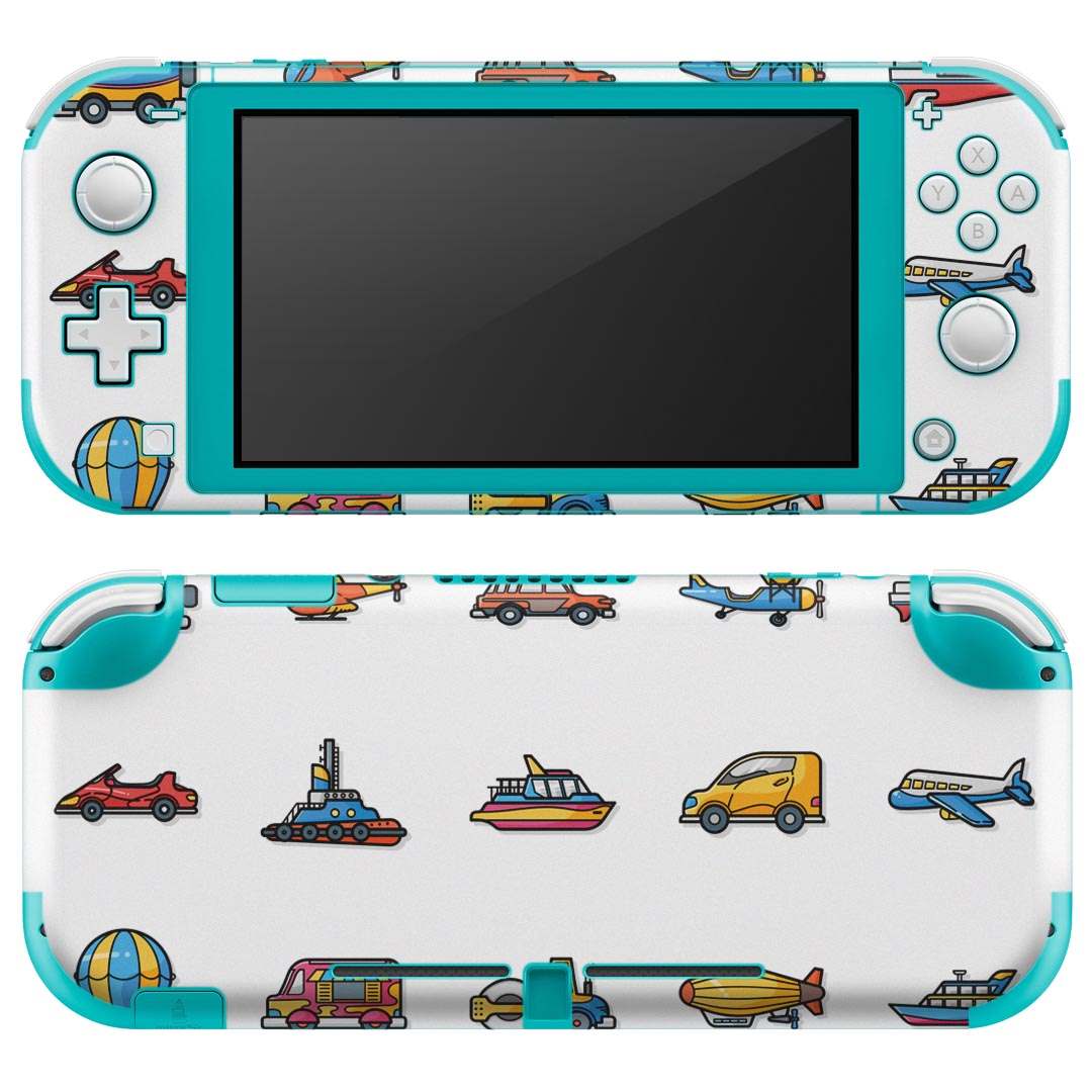 igsticker Nintendo Switch Lite 専用 デザインスキンシール 全面 ニンテンドー スイッチ ライト 専用 ゲーム機 カバー アクセサリー フィルム ステッカー エアフリー 013484 乗り物 船 気球
