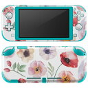 igsticker Nintendo Switch Lite 専用 デザインスキンシール 全面 ニンテンドー スイッチ ライト 専用 ゲーム機 カバー アクセサリー フィルム ステッカー エアフリー 013493 花 花柄 水彩
