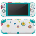 igsticker Nintendo Switch Lite 専用 デザインスキンシール 全面 ニンテンドー スイッチ ライト 専用 ゲーム機 カバー アクセサリー フィルム ステッカー エアフリー 013502 花 ハート チューリップ