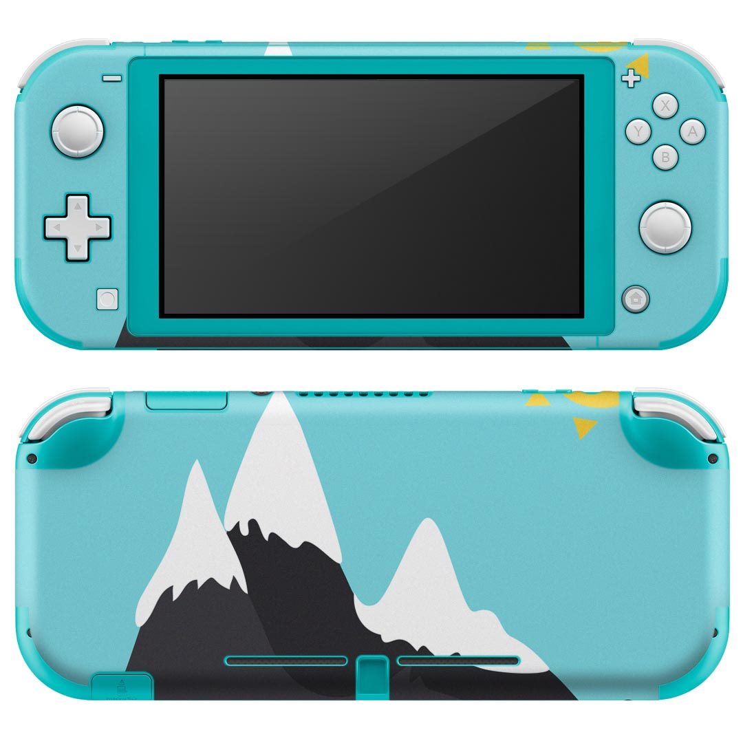 igsticker Nintendo Switch Lite 専用 デザインスキンシール 全面 ニンテンドー スイッチ ライト 専用 ゲーム機 カバー アクセサリー フィルム ステッカー エアフリー 013512 山　マウンテン　旗