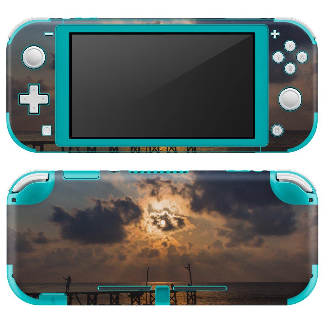 igsticker Nintendo Switch Lite 専用 デザインスキンシール 全面 ニンテンドー スイッチ ライト 専用 ゲーム機 カバー アクセサリー フィルム ステッカー エアフリー 013534 写真 海 空