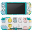 igsticker Nintendo Switch Lite 専用 デザインスキンシール 全面 ニンテンドー スイッチ ライト 専用 ゲーム機 カバー アクセサリー フィルム ステッカー エアフリー 013545 動物 可愛い 子供(2)