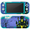 igsticker Nintendo Switch Lite 専用 デザインスキンシール 全面 ニンテンドー スイッチ ライト 専用 ゲーム機 カバー アクセサリー フィルム ステッカー エアフリー 013549 ハロウィン 魔女 コウモリ