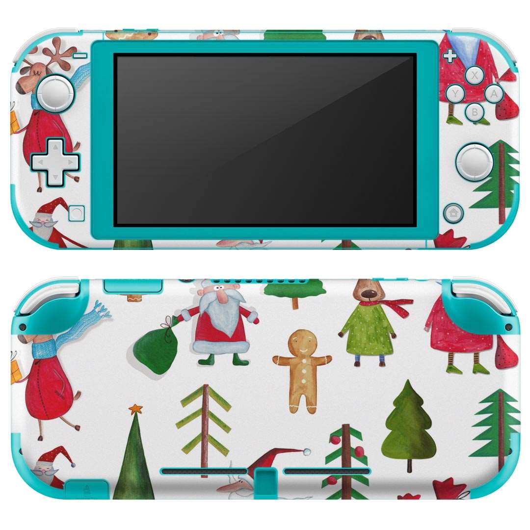 igsticker Nintendo Switch Lite 専用 デザインスキンシール 全面 ニンテンドー スイッチ ライト 専用 ゲーム機 カバー アクセサリー フィルム ステッカー エアフリー 013569 クリスマス サンタ