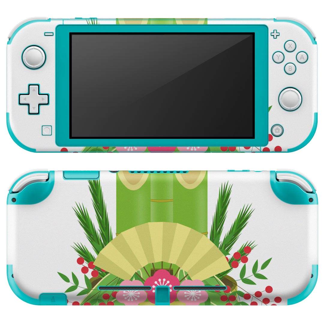 igsticker Nintendo Switch Lite 専用 デザインスキンシール 全面 ニンテンドー スイッチ ライト 専用 ゲーム機 カバー アクセサリー フィルム ステッカー エアフリー 013575 お正月 門松 梅