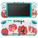 igsticker Nintendo Switch Lite 専用 デザインスキンシール 全面 ニンテンドー スイッチ ライト 専用 ゲーム機 カバー アクセサリー フィルム ステッカー エアフリー 013586 花 水彩 ドット