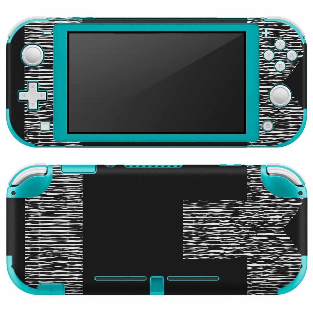 igsticker Nintendo Switch Lite 専用 デザインスキンシール 全面 ニンテンドー スイッチ ライト 専用 ゲーム機 カバー アクセサリー フィルム ステッカー エアフリー 013612 文字 数字 ゼブラ風