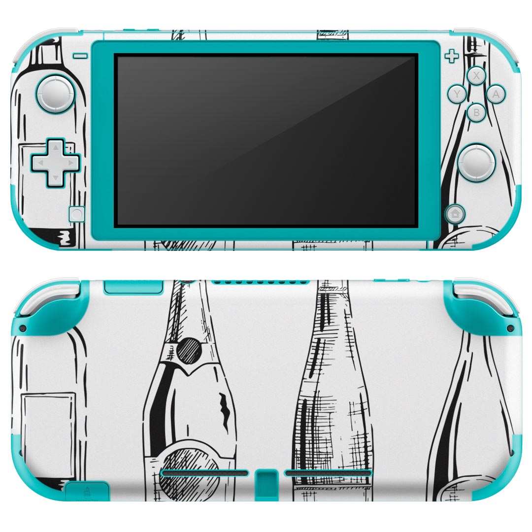 igsticker Nintendo Switch Lite 専用 デザインスキンシール 全面 ニンテンドー スイッチ ライト 専用 ゲーム機 カバー アクセサリー フィルム ステッカー エアフリー 013695 おしゃれ　ワイン　お酒